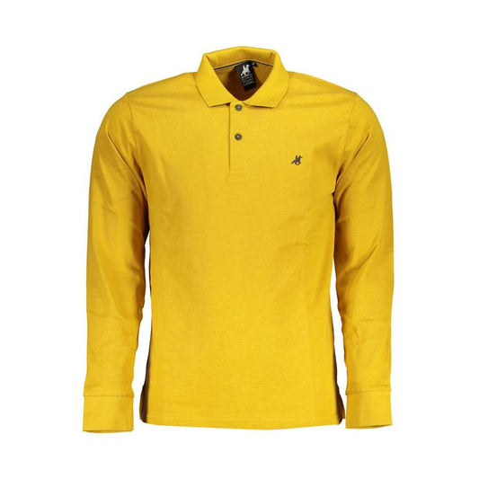 U.S. Grand Polo Classic Yellow Cotton Polo with Embroidery U.S. Grand Polo