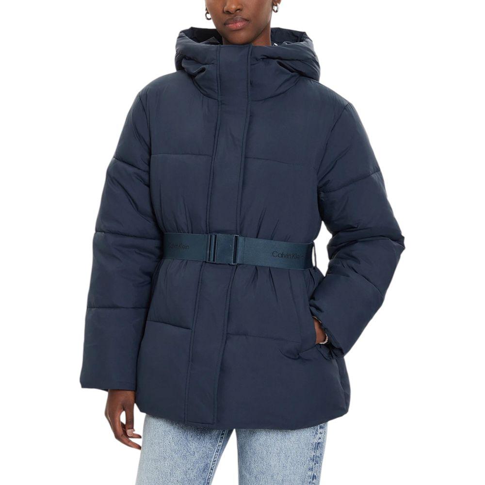 Calvin Klein Jeans Blue Nylon Jackets & Coat Calvin Klein Jeans Dark Slate Gray