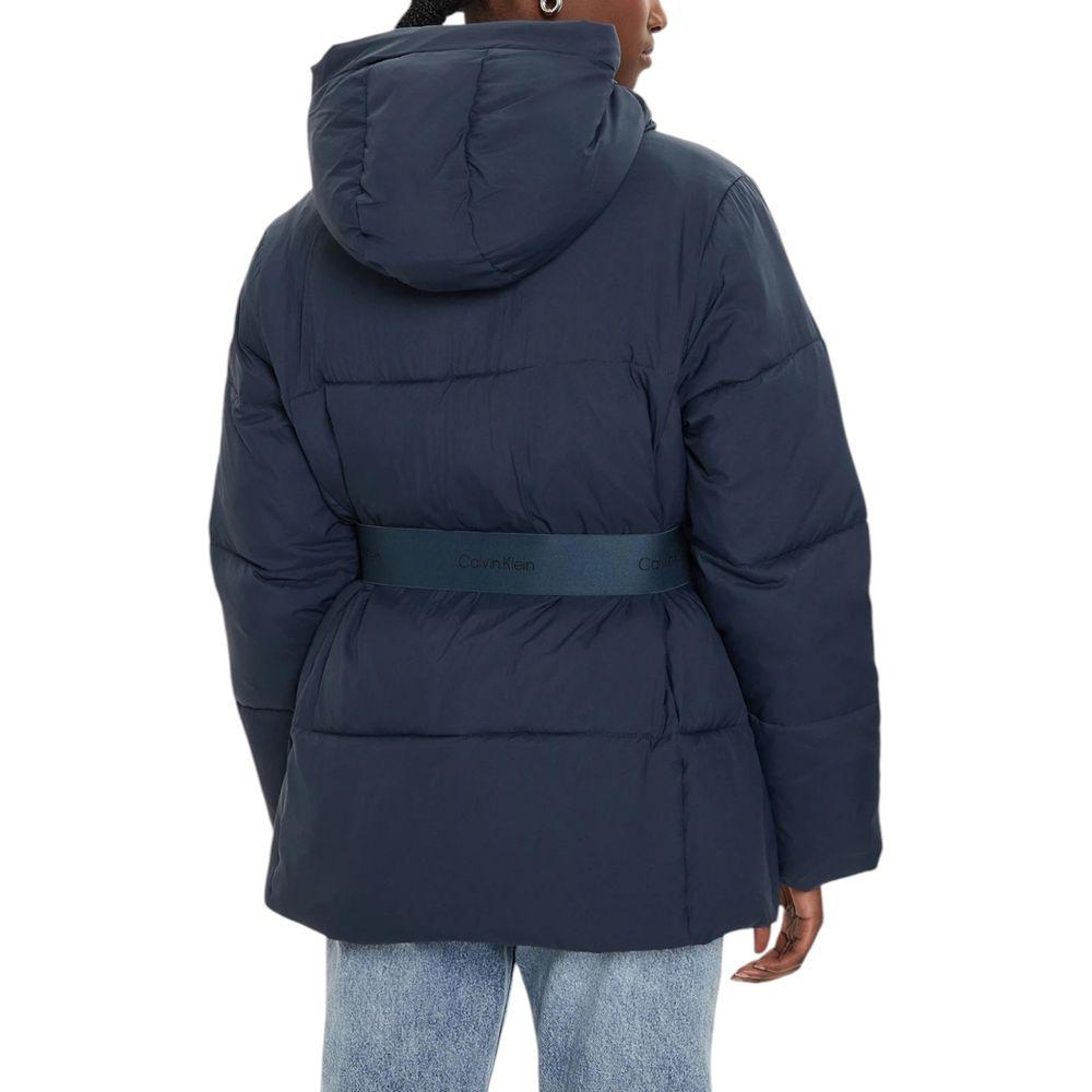Calvin Klein Jeans Blue Nylon Jackets & Coat Calvin Klein Jeans Dark Slate Gray