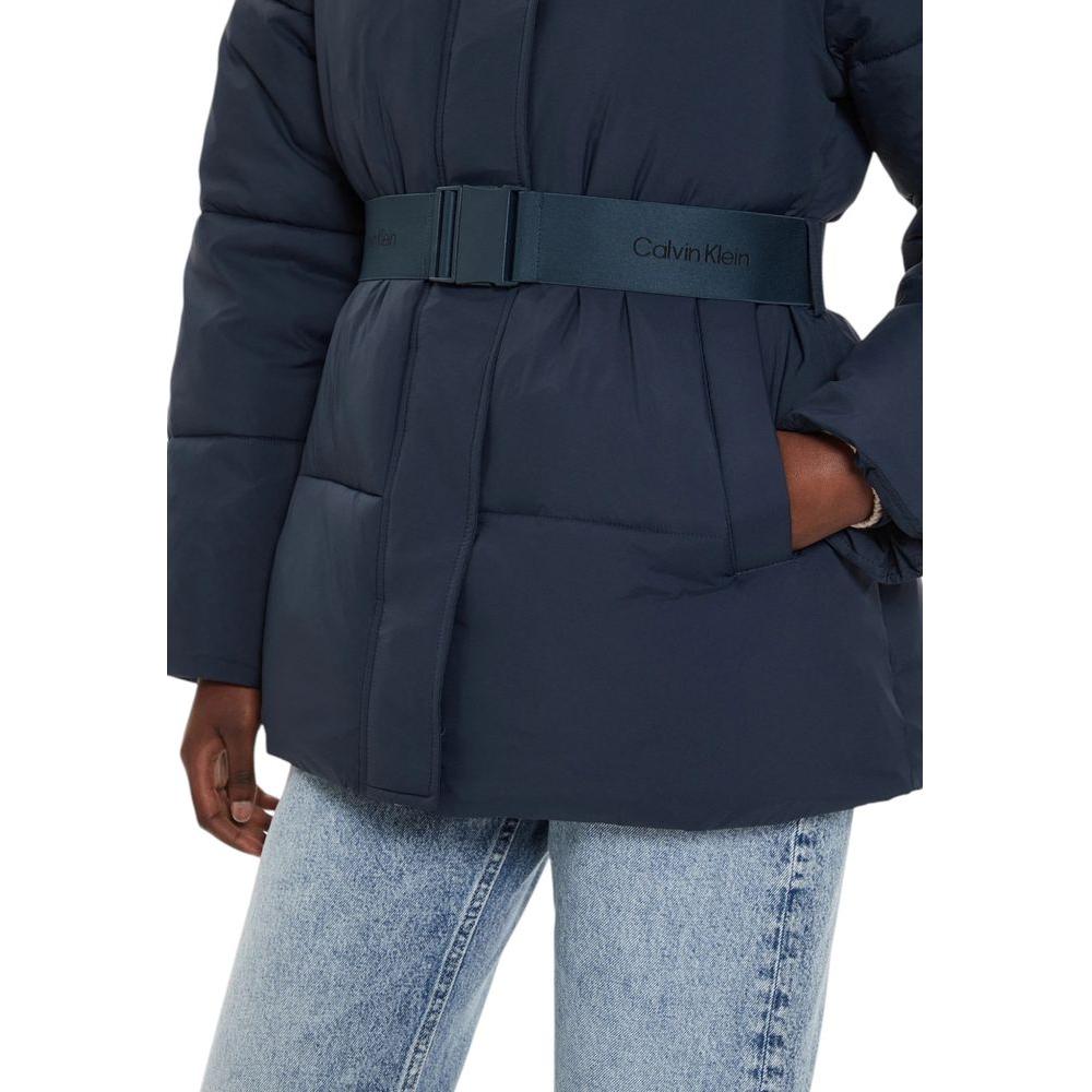 Calvin Klein Jeans Blue Nylon Jackets & Coat Calvin Klein Jeans Dark Slate Gray