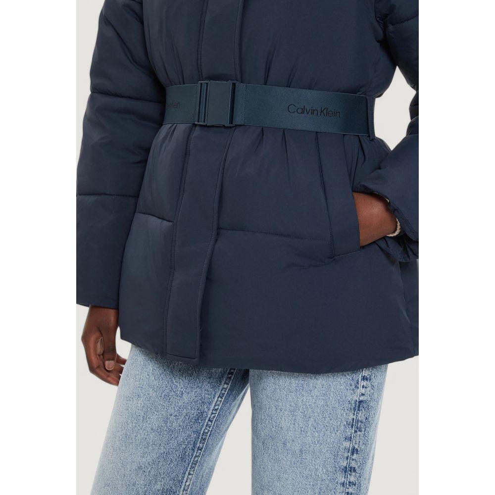 Calvin Klein Jeans Blue Nylon Jackets & Coat Calvin Klein Jeans Dark Slate Gray