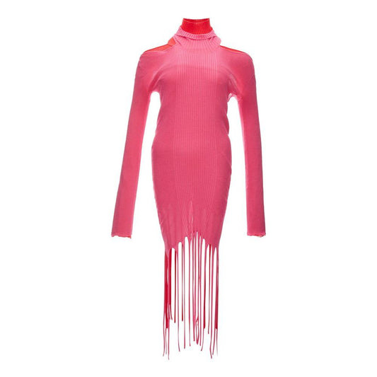 Bottega Veneta Pink Cotton Dress Bottega Veneta Pale Violet Red