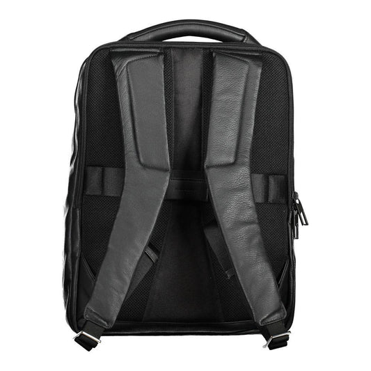 Piquadro Black Leather Men Backpack Piquadro