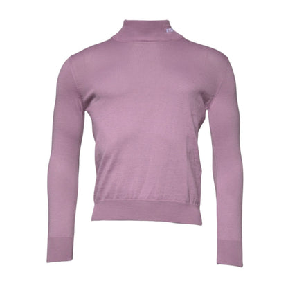 MSGM Purple Wool Knit Turtle Neck Long Sleeve Pullover Sweater MSGM
