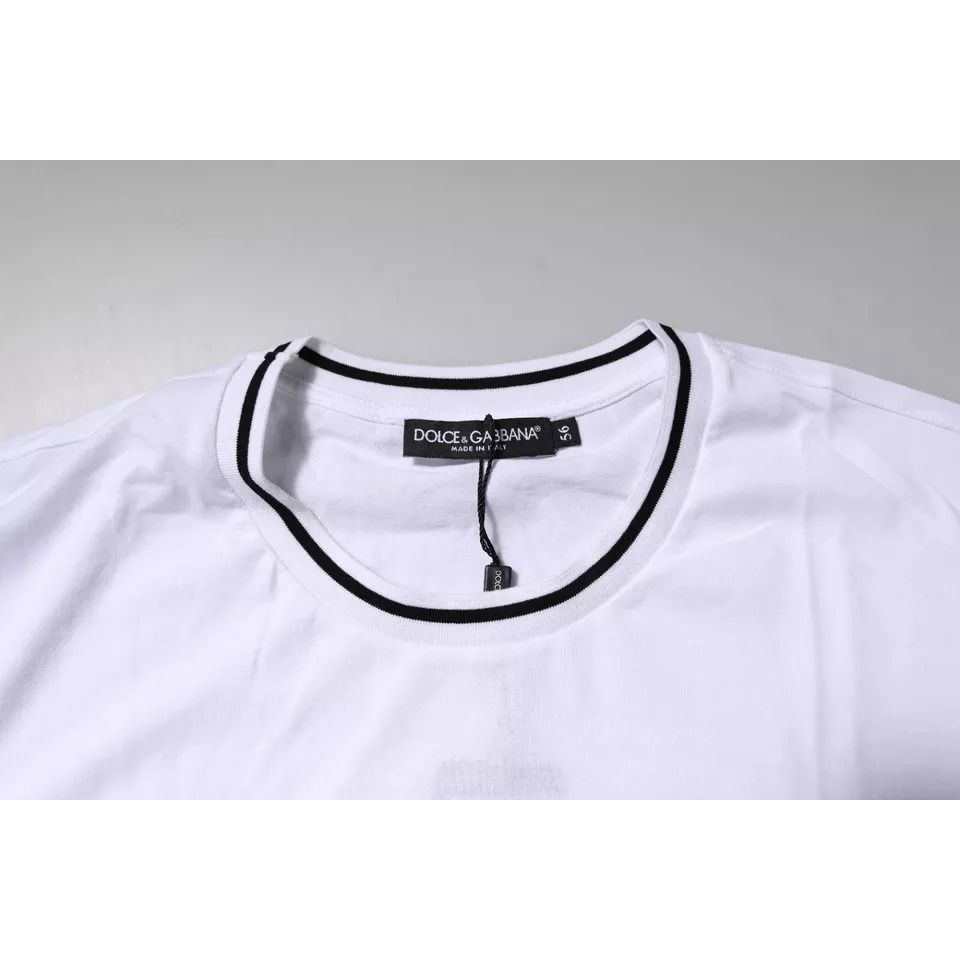 Dolce & Gabbana White Sacred Heart Short Sleeve T-shirt