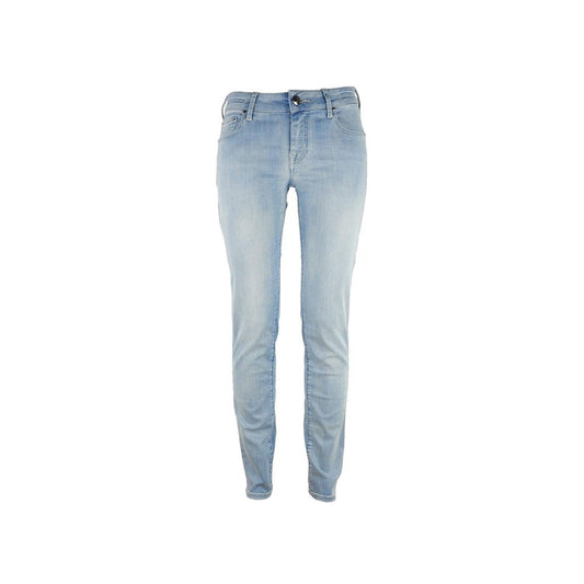 Jacob Cohen Blue Cotton Straight-Leg Jeans