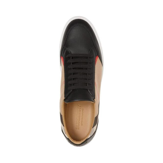 Burberry Black Leather New Salmond Sneakers Burberry