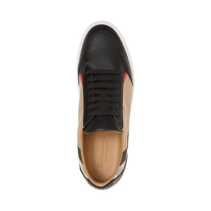 Burberry Black Leather New Salmond Sneakers Burberry