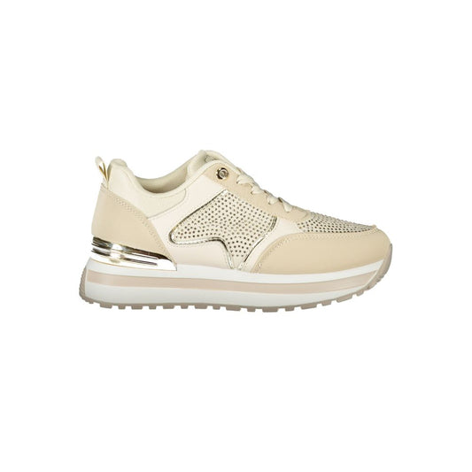 Laura Biagiotti Beige Polyester Women Sneaker Laura Biagiotti