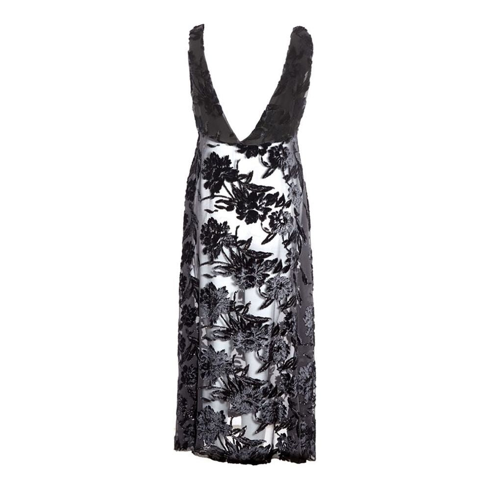Lardini Black Viscose Cocktail Dress Lardini