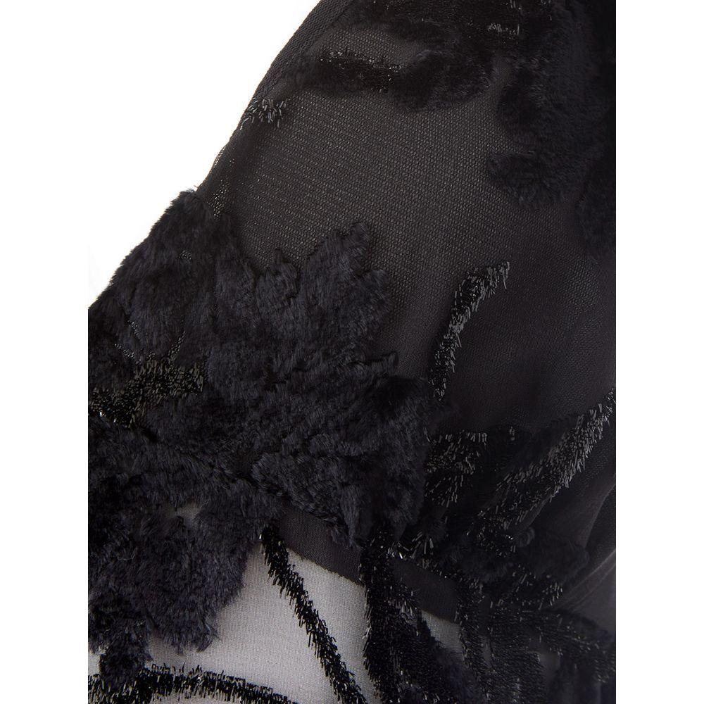 Lardini Black Viscose Cocktail Dress Lardini