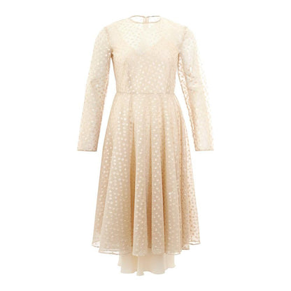 Lardini Beige Cotton Cocktail Dress Lardini