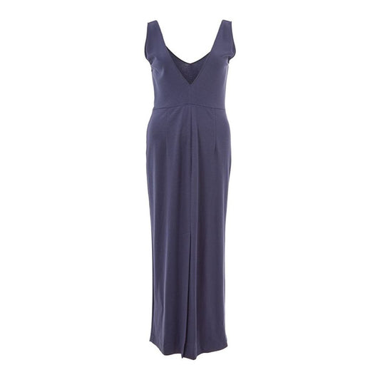 Lardini Blue Viscose Dress Lardini Dark Slate Gray