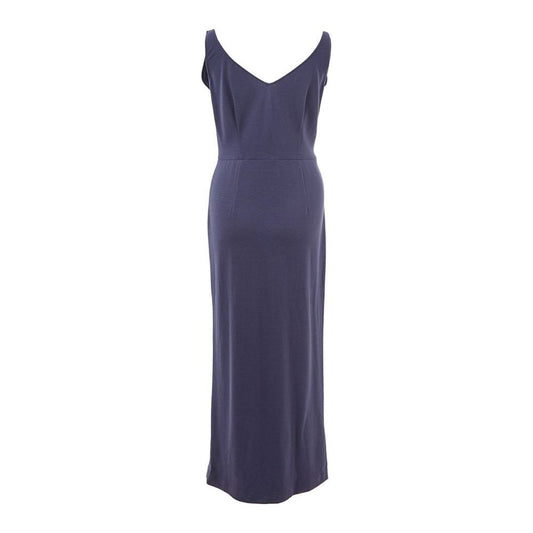 Lardini Blue Viscose Dress Lardini Dark Slate Gray