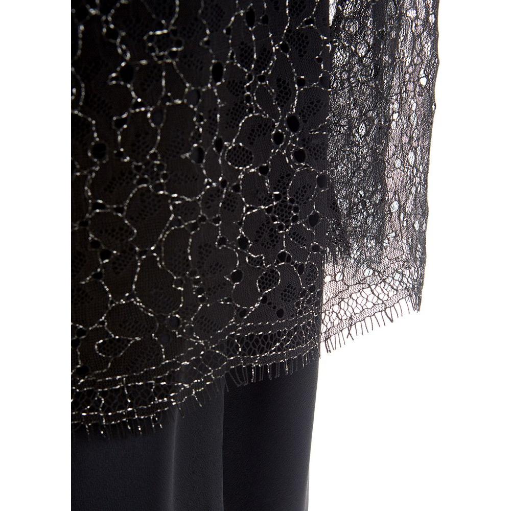 优雅黑色尼龙连衣裙