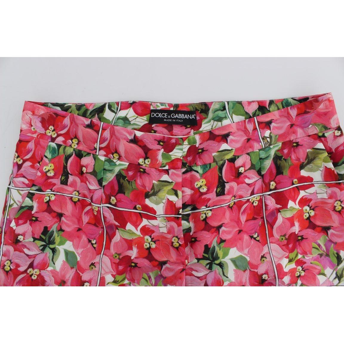 Dolce & Gabbana Multicolor Floral Knee Capris Shorts Pants