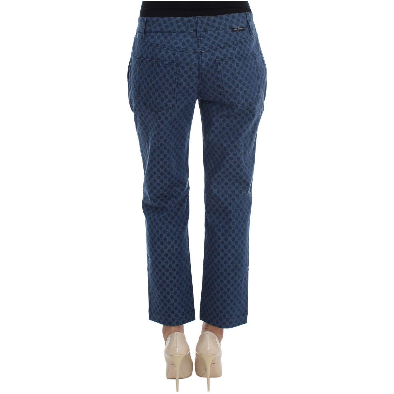 Dolce & Gabbana Polka Dotted Stretch Capri Jeans