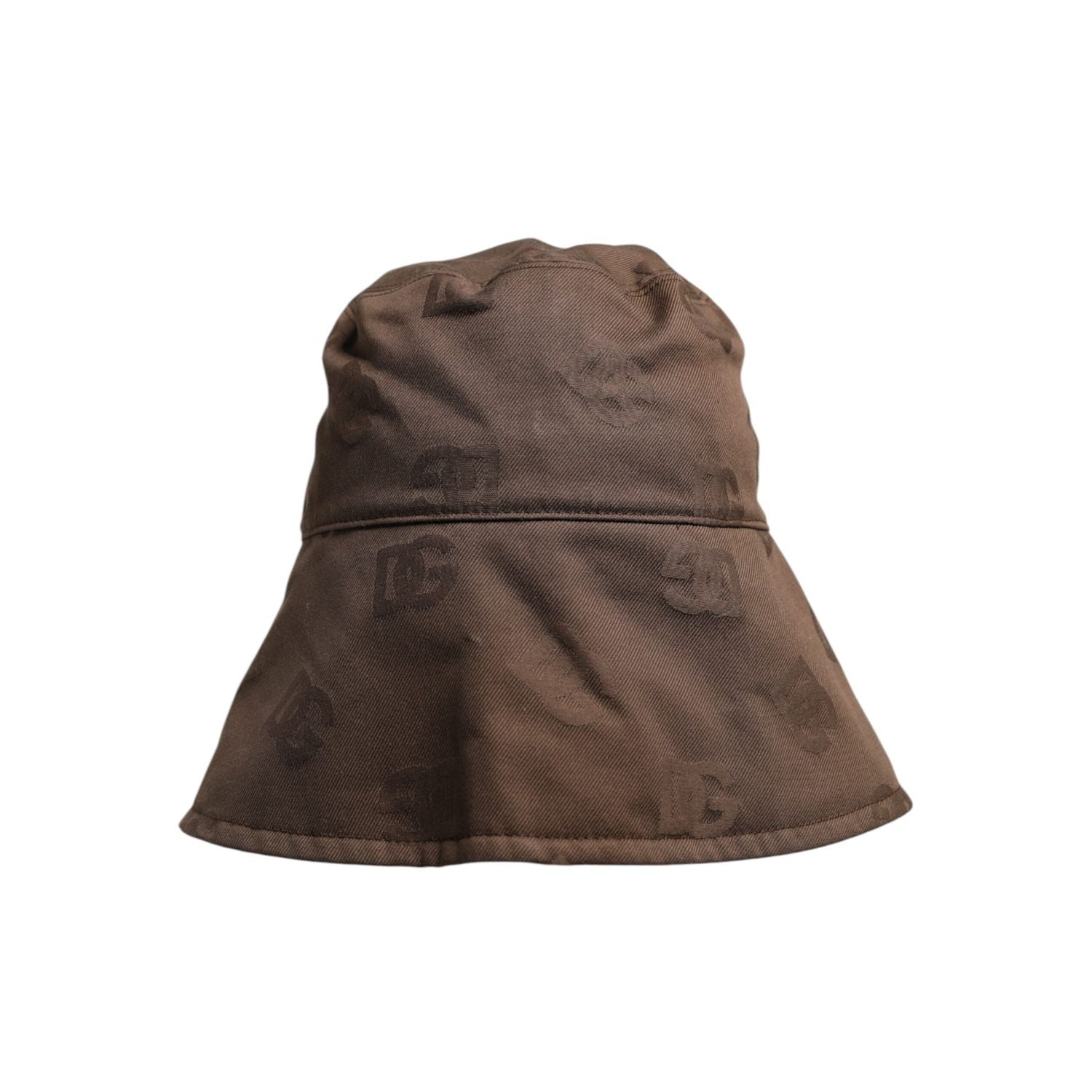Dolce & Gabbana Brown Logo Monogram Cotton Bucket Cap