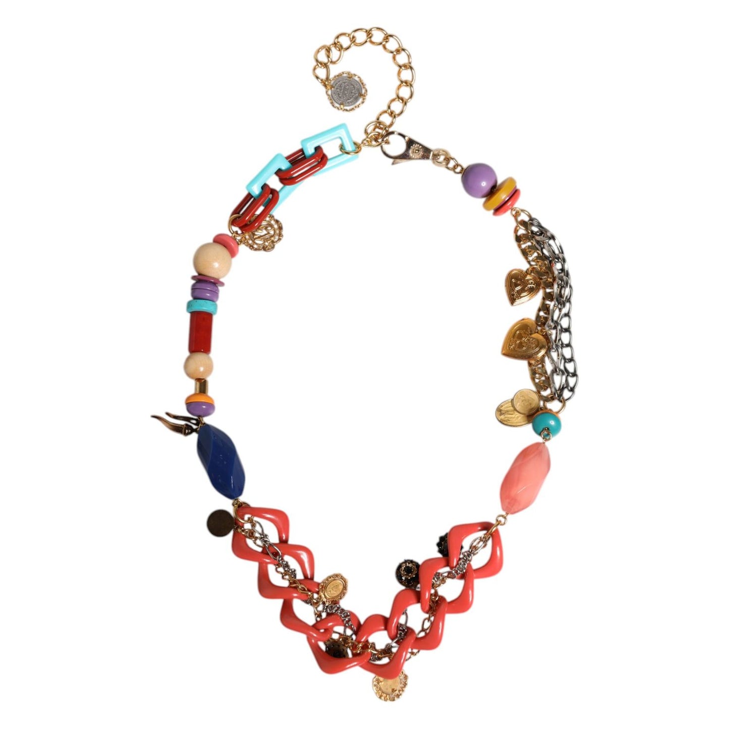 Dolce & Gabbana Multicolor Embellished Waist Chain Belt