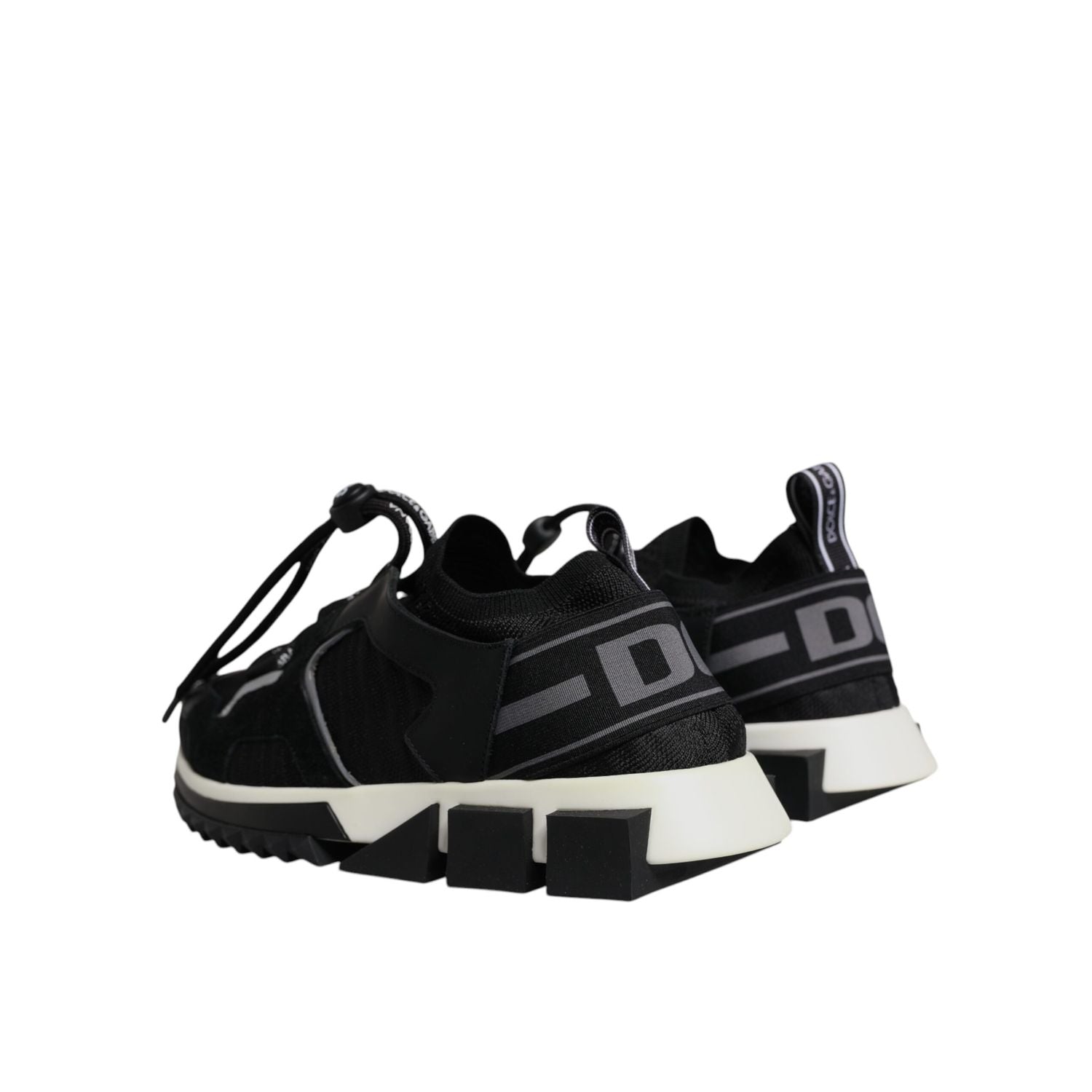 Dolce & Gabbana Black Mesh Sorrento Trekking Sneakers Shoes