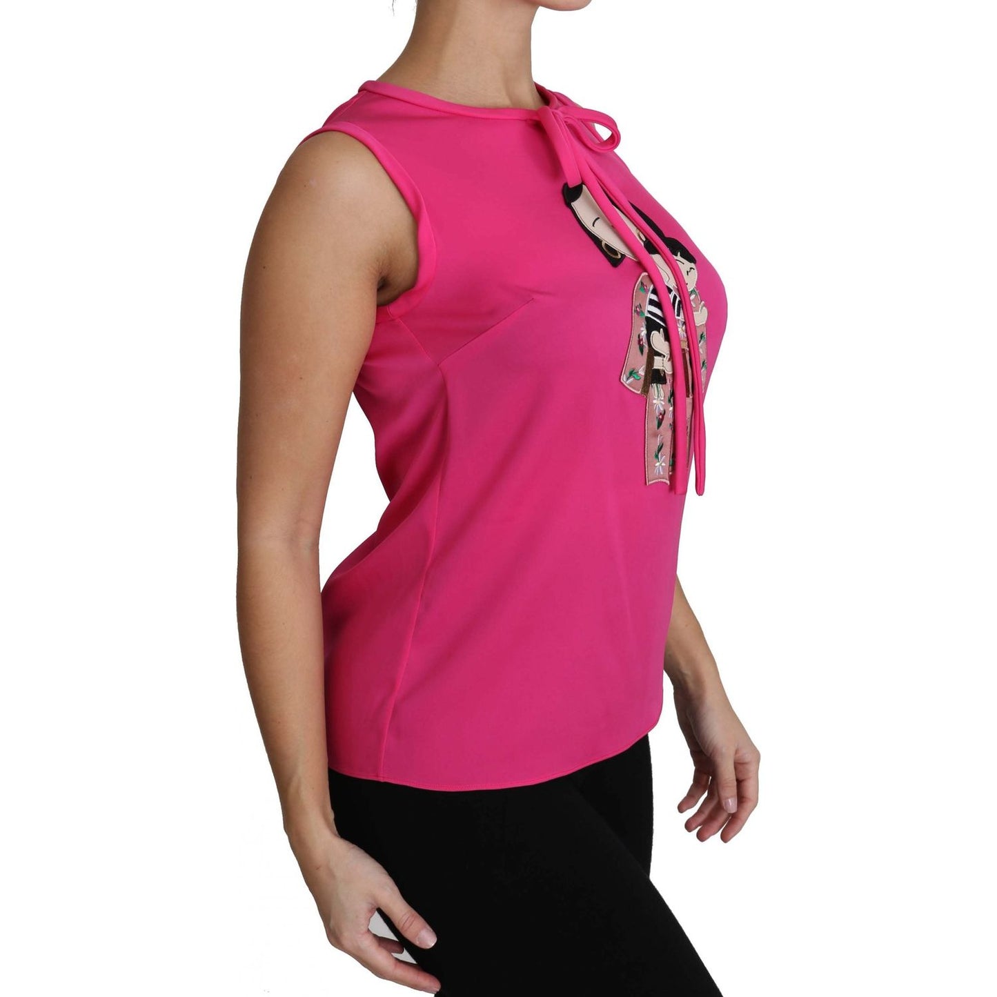 Dolce & Gabbana Elegant Pink Silk Family Tank Top Shirt Dolce & Gabbana