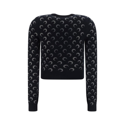 Marine Serre Black Viscose Cardigan