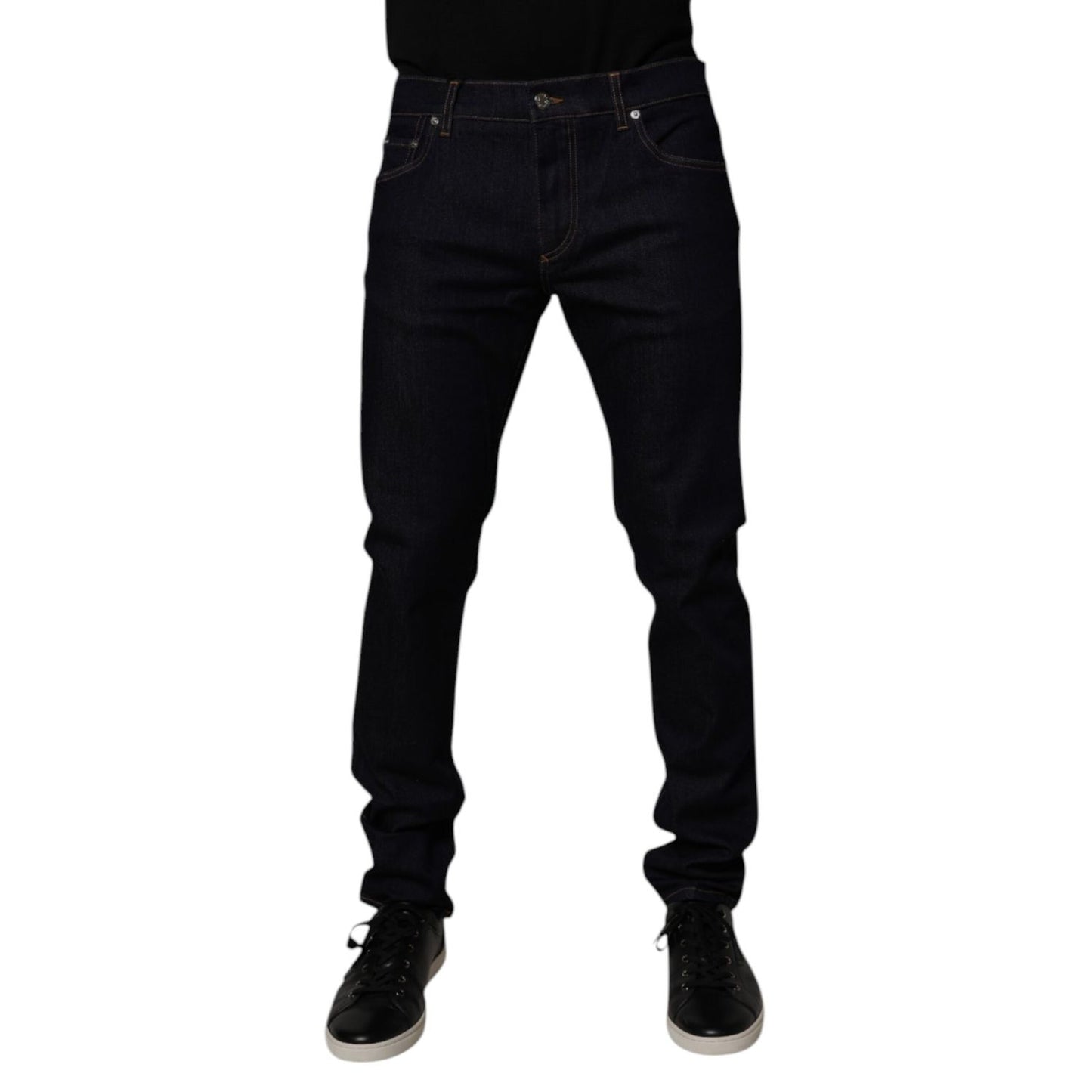 Dolce & Gabbana Black Cotton Stretch Men Skinny Denim Jeans Dolce & Gabbana