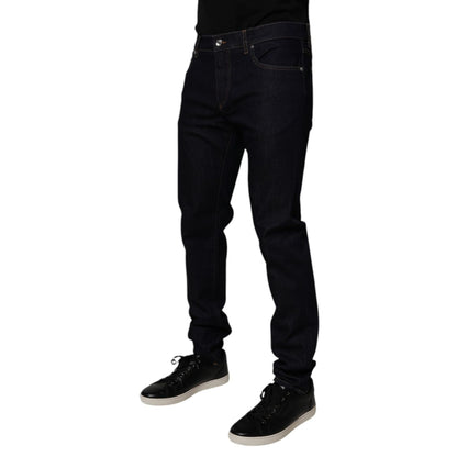 Dolce & Gabbana Black Cotton Stretch Men Skinny Denim Jeans Dolce & Gabbana