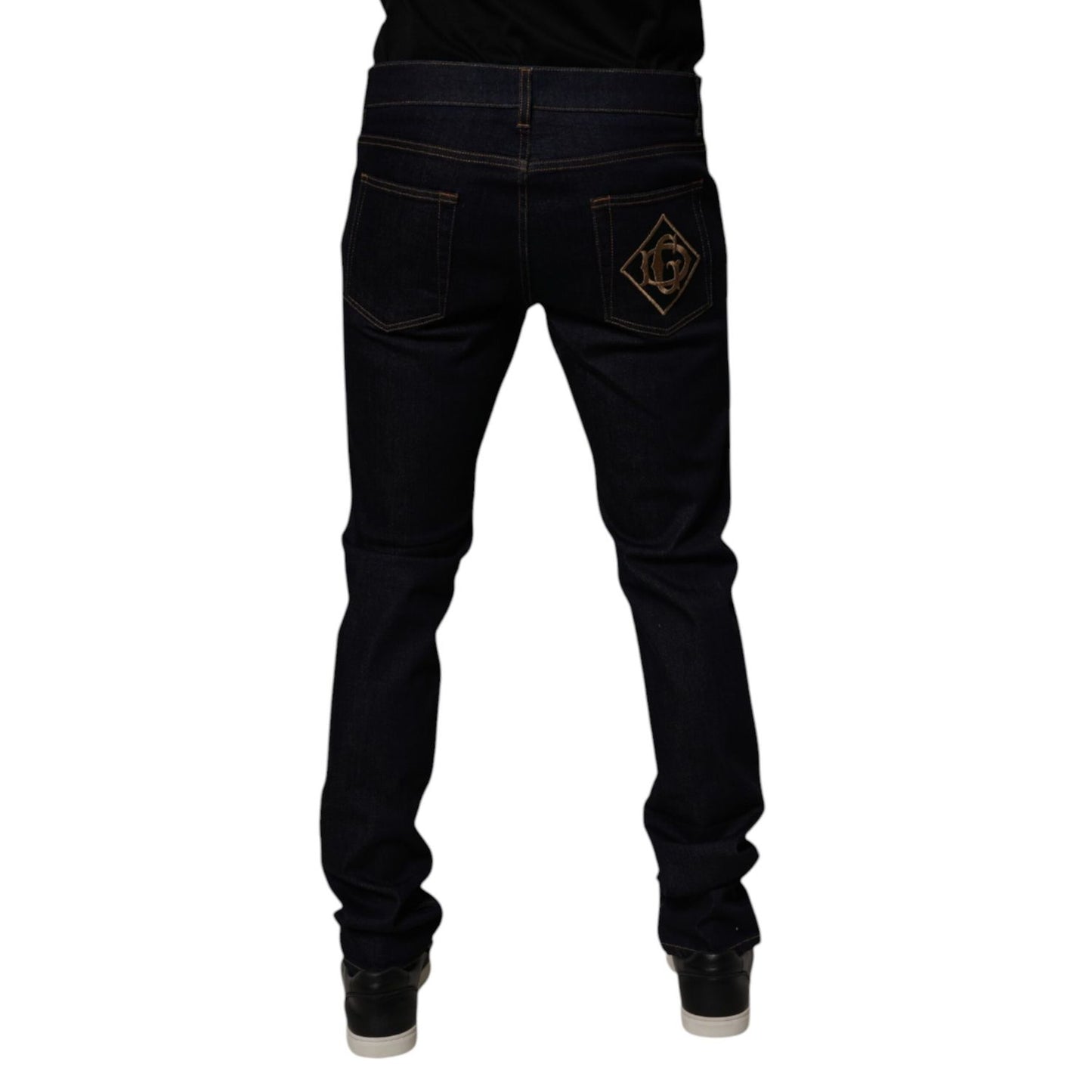 Dolce & Gabbana Black Cotton Stretch Men Skinny Denim Jeans Dolce & Gabbana