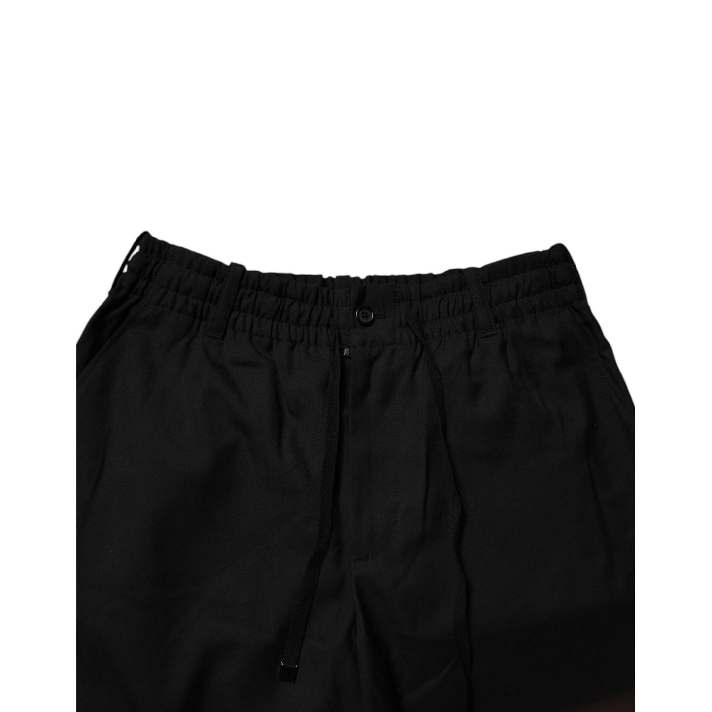 Dolce & Gabbana Black Polyester Men Cropped Pants Dolce & Gabbana