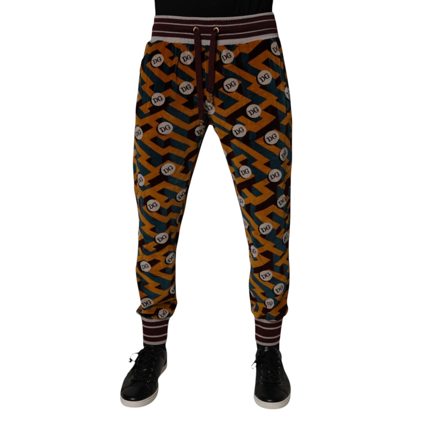 Dolce & Gabbana Multicolor Logo Monogram Jogger Sweatpants Pants Dolce & Gabbana