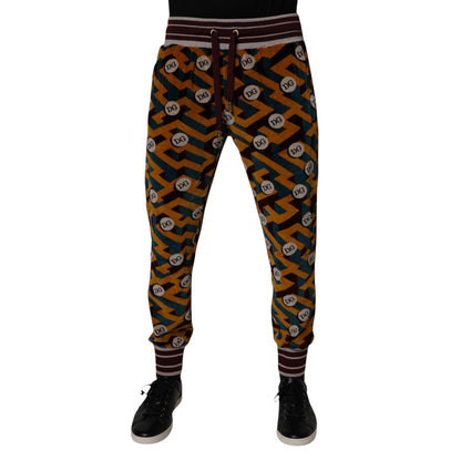 Dolce & Gabbana Multicolor Logo Monogram Jogger Sweatpants Pants Dolce & Gabbana