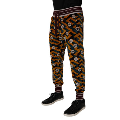 Dolce & Gabbana Multicolor Logo Monogram Jogger Sweatpants Pants Dolce & Gabbana