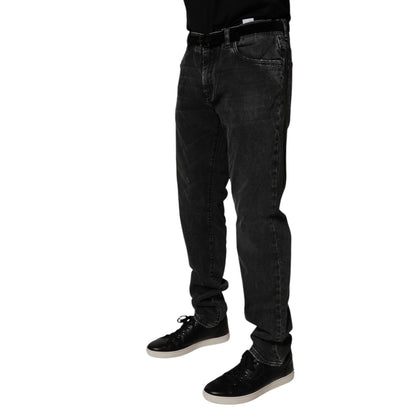 Dolce & Gabbana Black Cotton Stretch Men Skinny Denim Jeans Dolce & Gabbana