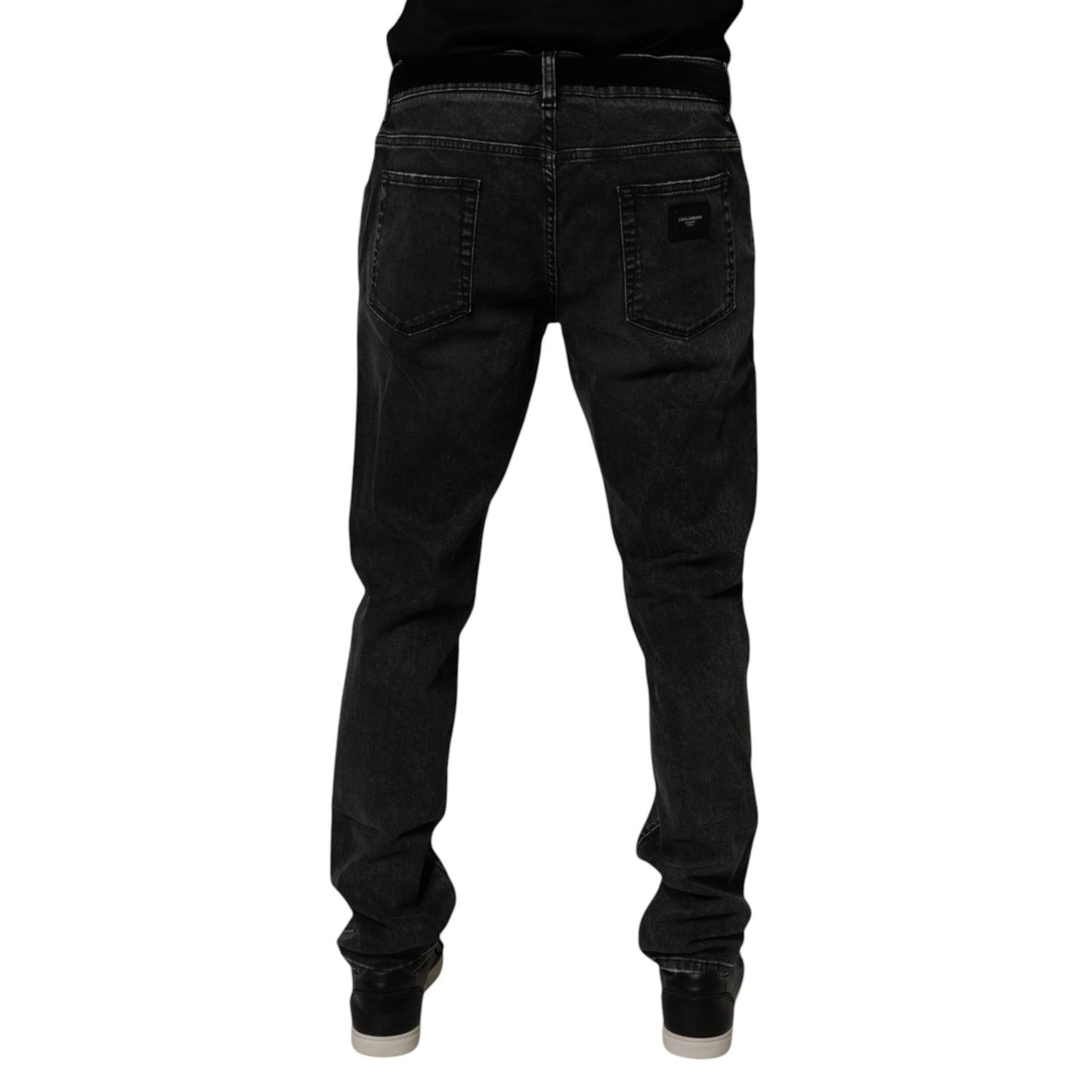 Dolce & Gabbana Black Cotton Stretch Men Skinny Denim Jeans Dolce & Gabbana