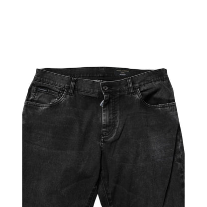 Dolce & Gabbana Black Cotton Stretch Men Skinny Denim Jeans Dolce & Gabbana