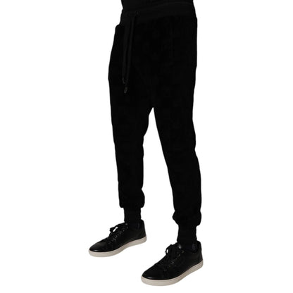 Dolce & Gabbana Black Cotton Jogger Men Sweatpants Pants Dolce & Gabbana