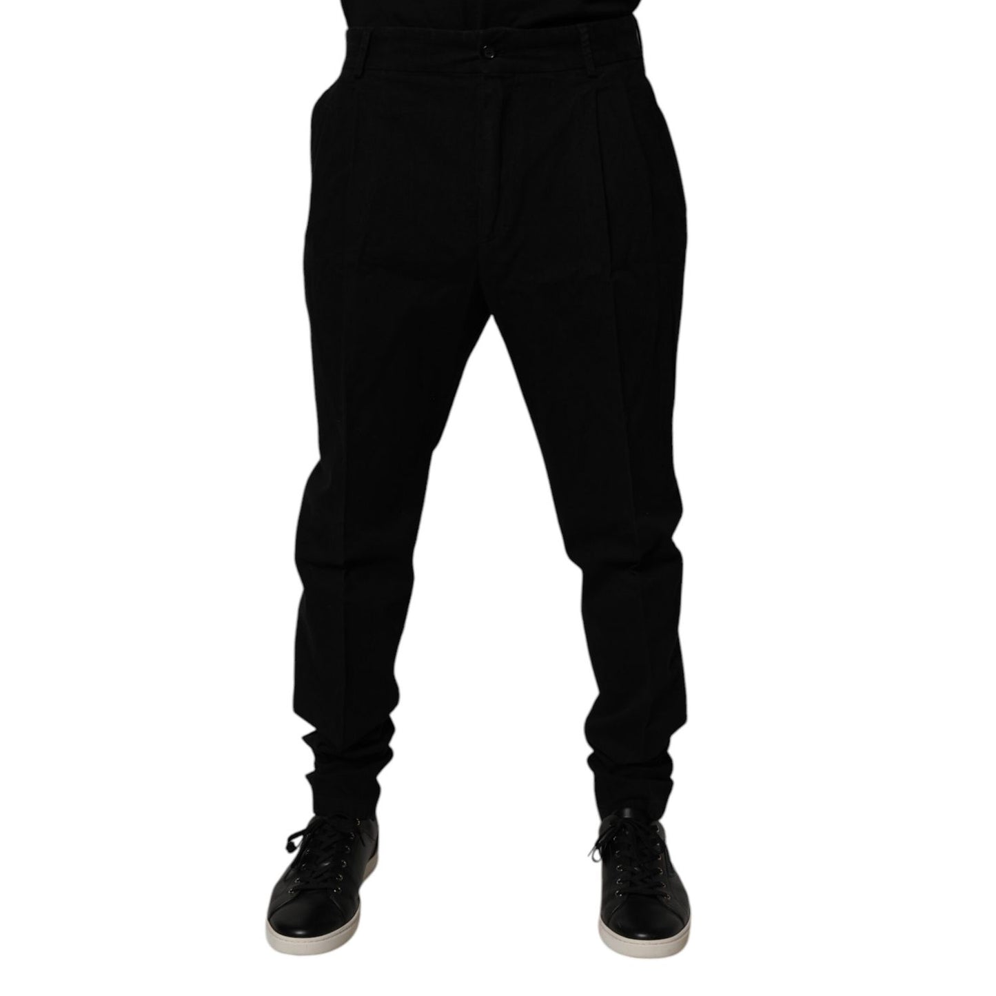 Dolce & Gabbana Black Cotton Stretch Skinny Pants Dolce & Gabbana