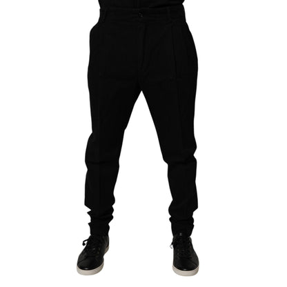 Dolce & Gabbana Black Cotton Stretch Skinny Pants Dolce & Gabbana