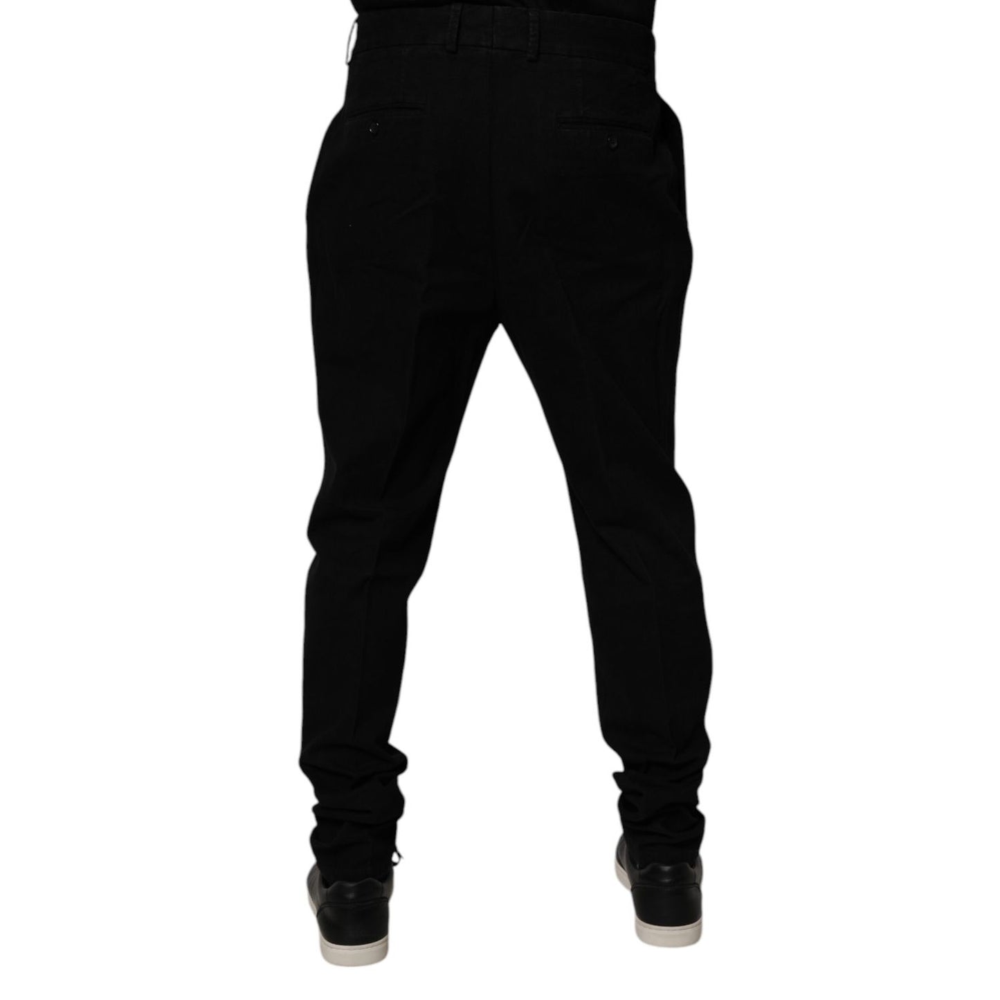 Dolce & Gabbana Black Cotton Stretch Skinny Pants Dolce & Gabbana