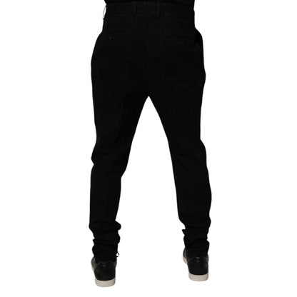 Dolce & Gabbana Black Cotton Stretch Skinny Pants Dolce & Gabbana