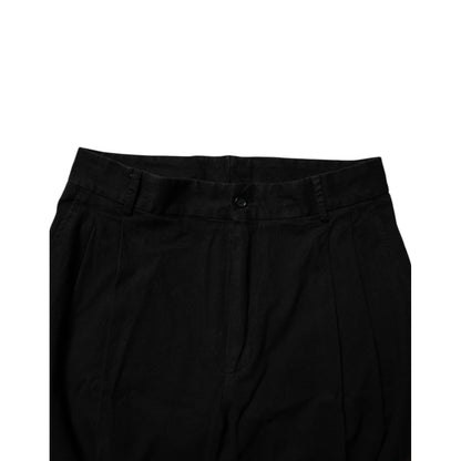 Dolce & Gabbana Black Cotton Stretch Skinny Pants Dolce & Gabbana
