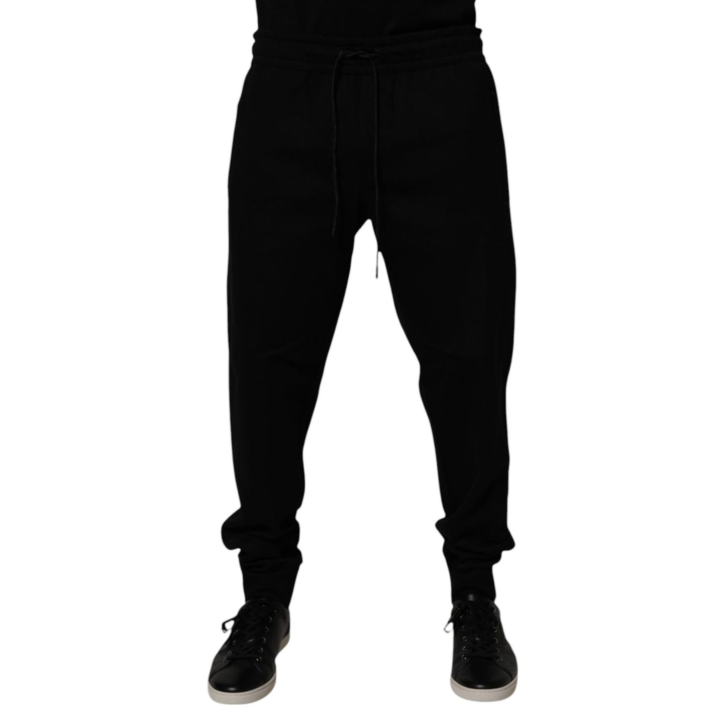 Dolce & Gabbana Black Cotton Blend Jogger Sweatpants Pants Dolce & Gabbana