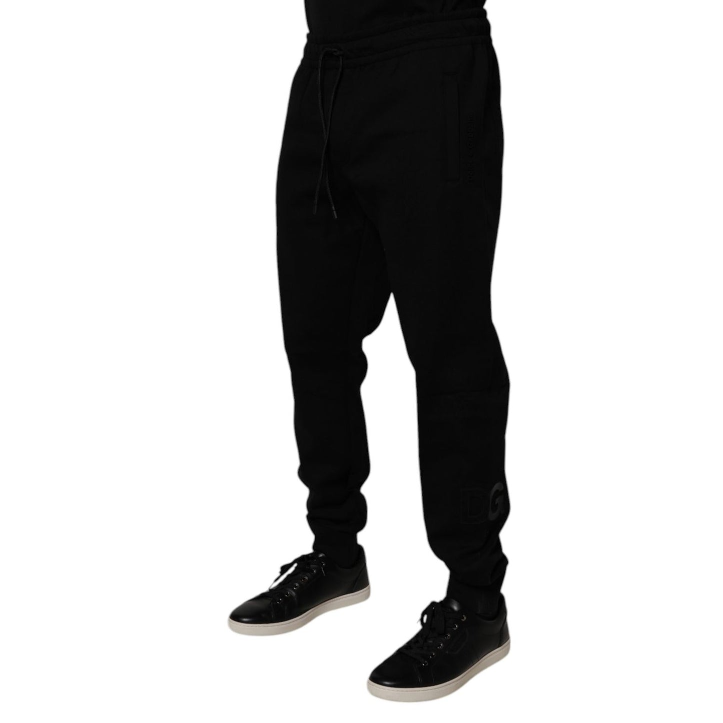 Dolce & Gabbana Black Cotton Blend Jogger Sweatpants Pants Dolce & Gabbana