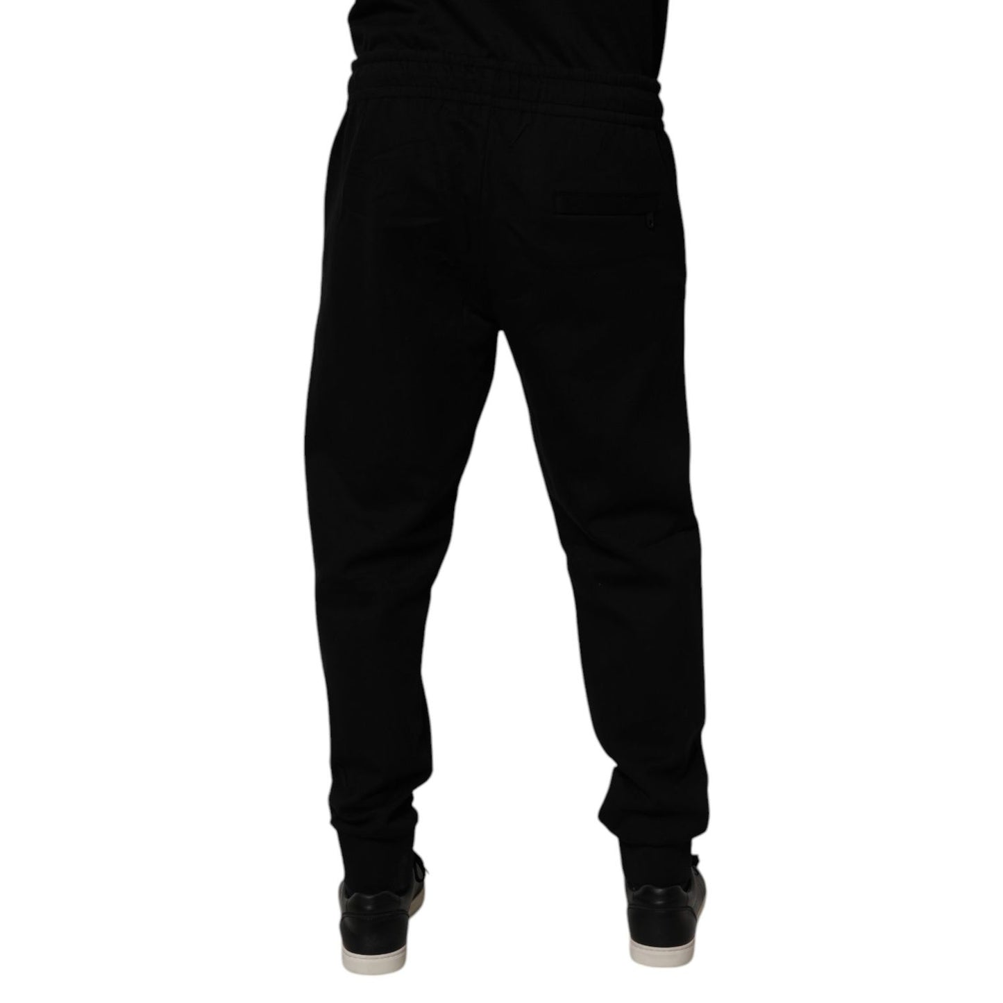 Dolce & Gabbana Black Cotton Blend Jogger Sweatpants Pants Dolce & Gabbana