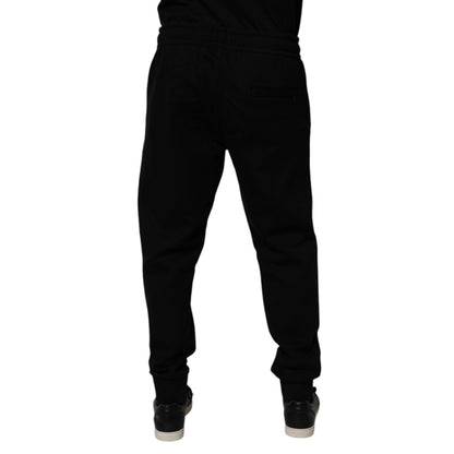 Dolce & Gabbana Black Cotton Blend Jogger Sweatpants Pants Dolce & Gabbana