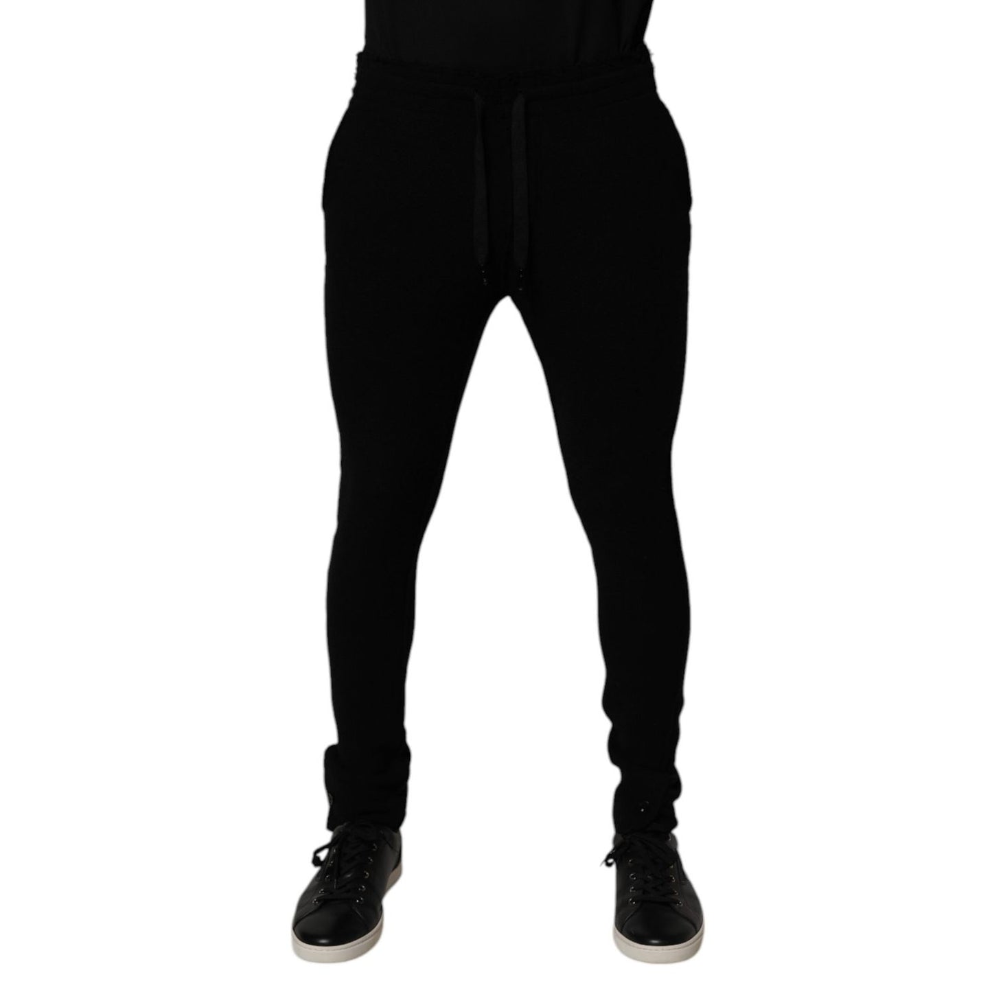 Dolce & Gabbana Black Cashmere Jogger Men Sweatpants Pants Dolce & Gabbana