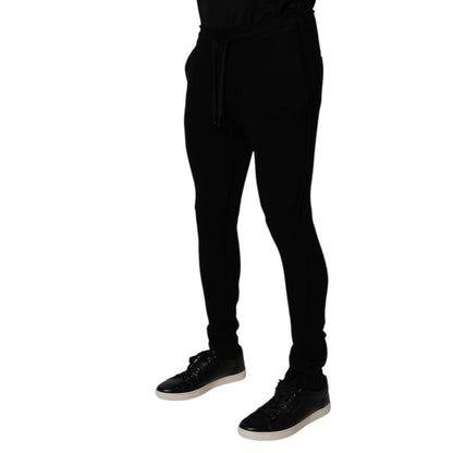 Dolce & Gabbana Black Cashmere Jogger Men Sweatpants Pants Dolce & Gabbana