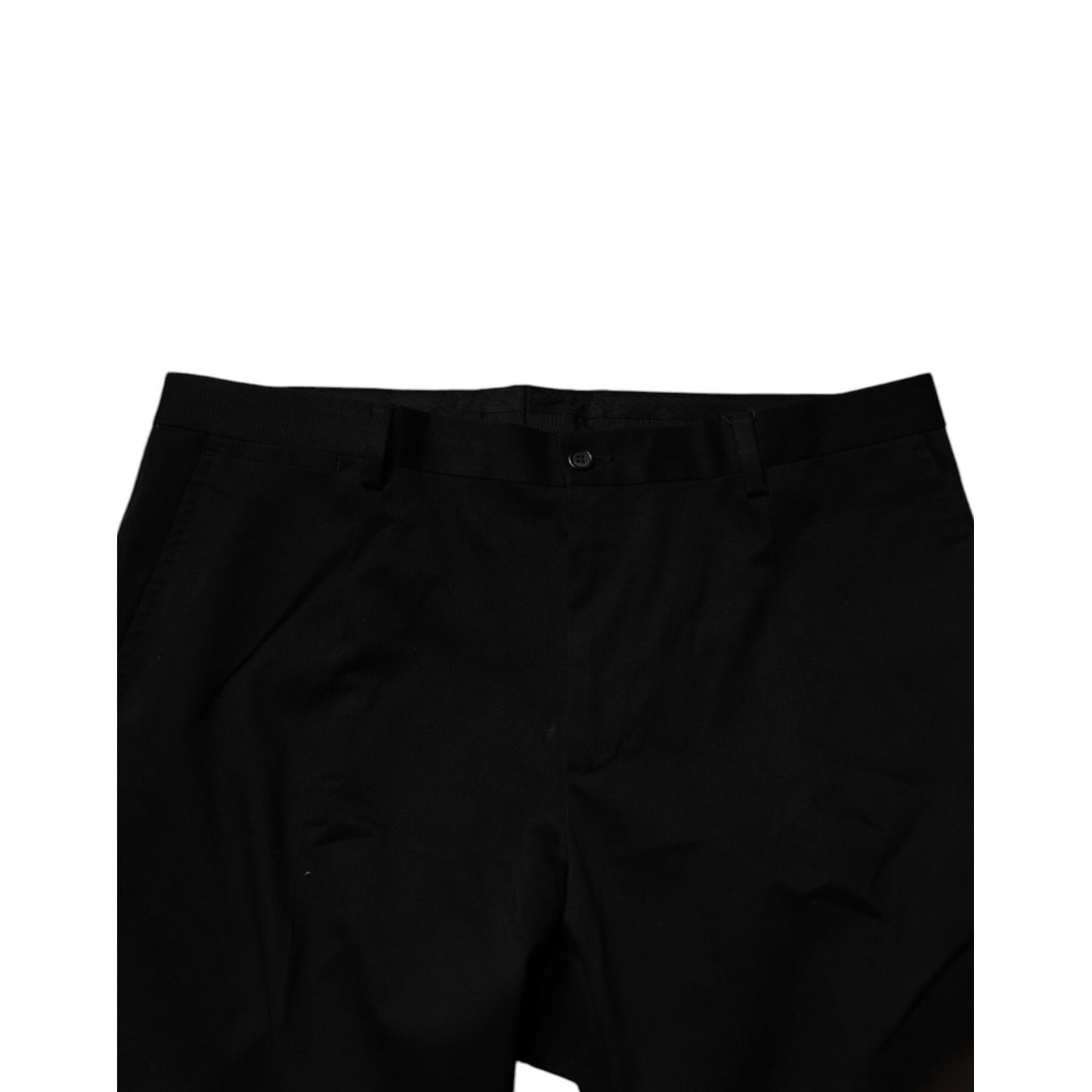 Dolce & Gabbana Black Cotton Men Skinny Dress Formal Pants Dolce & Gabbana