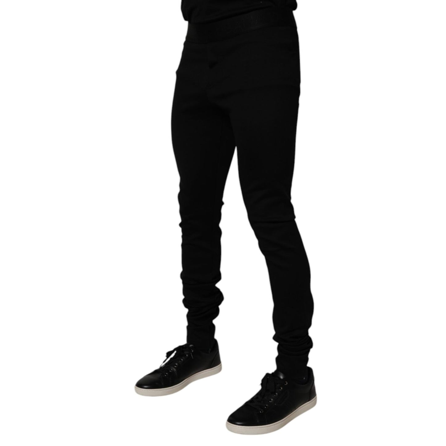 Dolce & Gabbana Black Cotton Jogger Men Sweatpants Pants Dolce & Gabbana